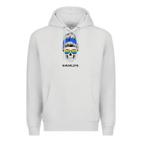 Dove Grey Blue Glitter Rainbow Mom Skull Premium Hoodie - Bettercallsaul