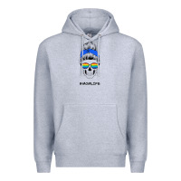 Heather Grey Blue Glitter Rainbow Mom Skull Premium Hoodie - Bettercallsaul