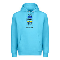Ocean Blue Blue Glitter Rainbow Mom Skull Premium Hoodie - Bettercallsaul