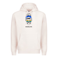 Pale Pink Blue Glitter Rainbow Mom Skull Premium Hoodie - Bettercallsaul