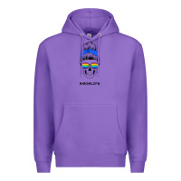 Purple Blue Glitter Rainbow Mom Skull Premium Hoodie - Bettercallsaul