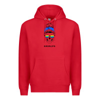 Red Blue Glitter Rainbow Mom Skull Premium Hoodie - Bettercallsaul