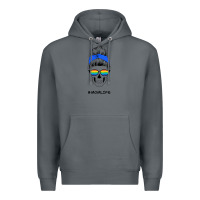 Rock Blue Glitter Rainbow Mom Skull Premium Hoodie - Bettercallsaul