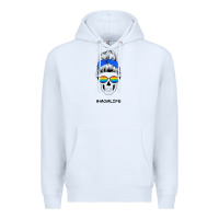 White Blue Glitter Rainbow Mom Skull Premium Hoodie - Bettercallsaul