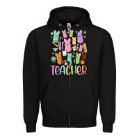 Black teacher bunny's Zipper Hoodie - MaliasSmallBusiness