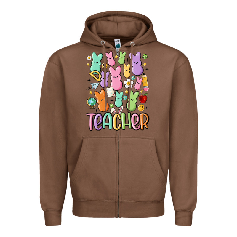 Teacher Bunny's Zipper Hoodie by MaliasSmallBusiness | Teevron