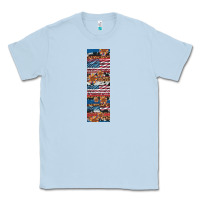 Dusty Blue usa flag and western patterns  penwraps Classic Tee - Artiststas