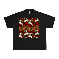 Black christmas deer and plaid seamless pattern Urban Heavy Tee - BundleAndBundleShop