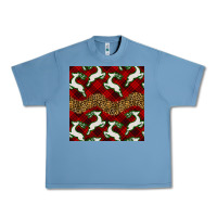 Pebble Blue christmas deer and plaid seamless pattern Urban Heavy Tee - BundleAndBundleShop