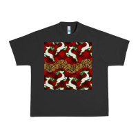 Christmas Deer And Plaid Seamless Pattern Urban Heavy Tee | Teevron