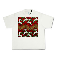 Pistachio christmas deer and plaid seamless pattern Urban Heavy Tee - BundleAndBundleShop