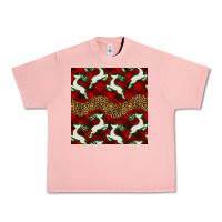 Salmon christmas deer and plaid seamless pattern Urban Heavy Tee - BundleAndBundleShop