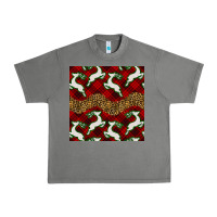 Tornado christmas deer and plaid seamless pattern Urban Heavy Tee - BundleAndBundleShop