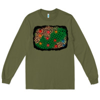 Army Green green buffalo plaid christmas background Long Sleeve Tee - AdoDesignShop
