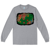 Heather Grey green buffalo plaid christmas background Long Sleeve Tee - AdoDesignShop