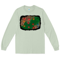 Matcha green buffalo plaid christmas background Long Sleeve Tee - AdoDesignShop