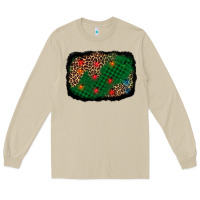 Mushroom green buffalo plaid christmas background Long Sleeve Tee - AdoDesignShop