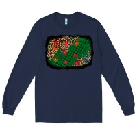 Navy green buffalo plaid christmas background Long Sleeve Tee - AdoDesignShop