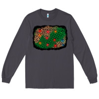 Smoke green buffalo plaid christmas background Long Sleeve Tee - AdoDesignShop