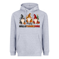 Heather Grey Happy Hallothanksmas Heavyweight Hoodie - MaliasSmallBusiness