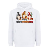 White Happy Hallothanksmas Heavyweight Hoodie - MaliasSmallBusiness