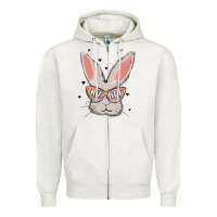 Oatmeal Heather hip hop Zipper Hoodie - MaliasSmallBusiness