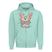 Seafoam hip hop Zipper Hoodie - MaliasSmallBusiness