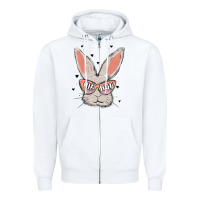 White hip hop Zipper Hoodie - MaliasSmallBusiness