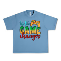 Pebble Blue Be the game changer Urban Heavy Tee - JahusDesignShop