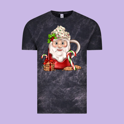 Santa Coffee Vintage Tee Designed By Jahusdesignshop