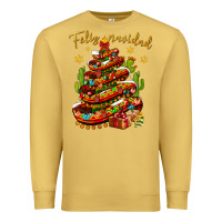 Antique Gold Christmas Feliz Navidad Premium Sweatshirt - BundleAndBundleShop