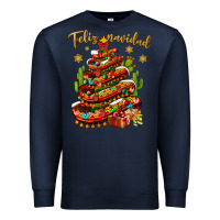 Navy Christmas Feliz Navidad Premium Sweatshirt - BundleAndBundleShop