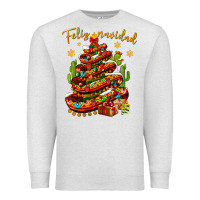 Oatmeal Heather Christmas Feliz Navidad Premium Sweatshirt - BundleAndBundleShop