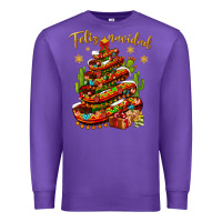 Purple Christmas Feliz Navidad Premium Sweatshirt - BundleAndBundleShop