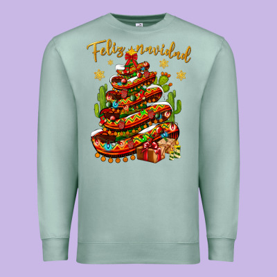 Christmas Feliz Navidad Premium Sweatshirt Designed By Bundleandbundleshop