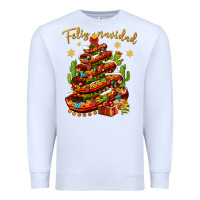 White Christmas Feliz Navidad Premium Sweatshirt - BundleAndBundleShop