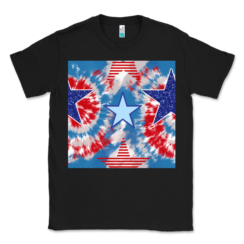 Patriotic Tie Dye Stars Classic Tee by BundleAndBundleShop | Teevron