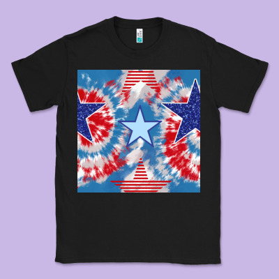 Patriotic Tie Dye Stars Classic Tee Designed By Bundleandbundleshop