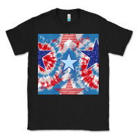 Black patriotic tie dye stars Classic Tee - BundleAndBundleShop