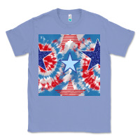 Colony Blue patriotic tie dye stars Classic Tee - BundleAndBundleShop