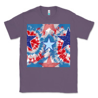 Lavender patriotic tie dye stars Classic Tee - BundleAndBundleShop