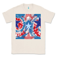 Natural patriotic tie dye stars Classic Tee - BundleAndBundleShop