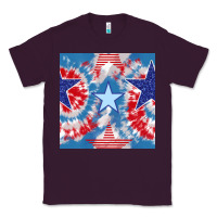Plum patriotic tie dye stars Classic Tee - BundleAndBundleShop