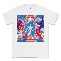 White patriotic tie dye stars Classic Tee - BundleAndBundleShop