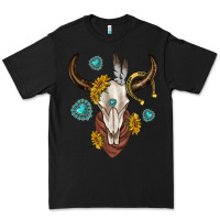 Black western cow skull Premium Tee - texasbilliewilder