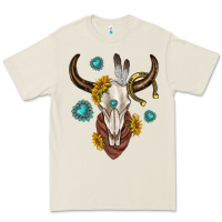 Bone western cow skull Premium Tee - texasbilliewilder