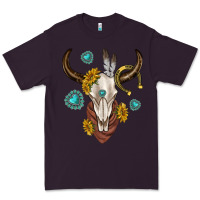 Plum western cow skull Premium Tee - texasbilliewilder