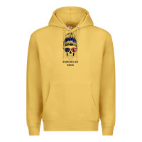 Antique Gold American Stars, American Flag Patterned Mom Skull Premium Hoodie - Bettercallsaul