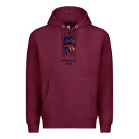 Burgundy American Stars, American Flag Patterned Mom Skull Premium Hoodie - Bettercallsaul