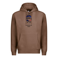 Chestnut American Stars, American Flag Patterned Mom Skull Premium Hoodie - Bettercallsaul